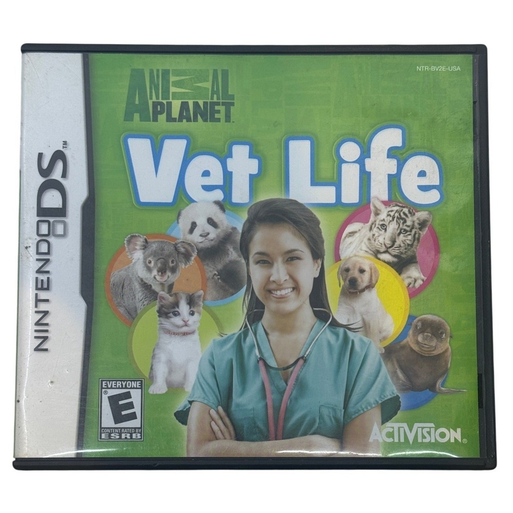 Animal Planet Vet Life Nintendo DS Game Activision NTR-BV2E-USA‎ With Manual